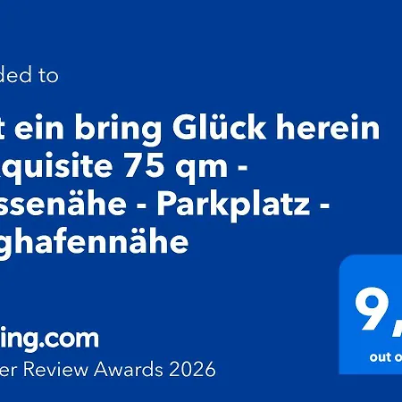 Tritt Ein Bring Glueck Herein - Exquisite 75 Qm - Messenaehe - Parkplatz - Flughafennaehe Appartement Düsseldorf